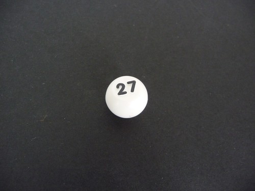 Spare Parts - CHAD VALLEY BINGO WHITE NUMBERED BALLS (No 1 to 45) - 0.5"/ 12.5mm - Picture 29 of 43