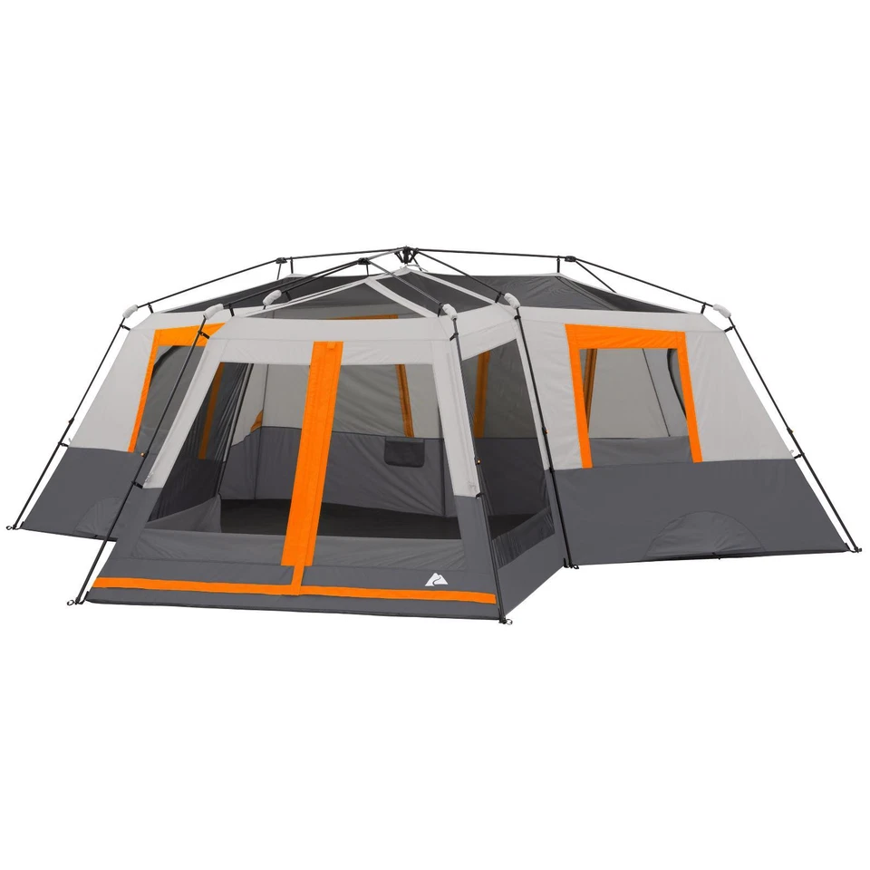 Ozark Trail 3-Room Instant Cabin Tent With Screen Room 3 Entries Sleeps 12 NEW - Image 3 of 4
