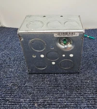 (QTY 2) Hubbell-Raco Steel  4" x 2-1/8" Welded Square Box