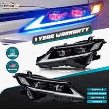 Red Devil Eye LED Headlight For Toyota Camry 2018-2024 Head Lamp Sequential Turn