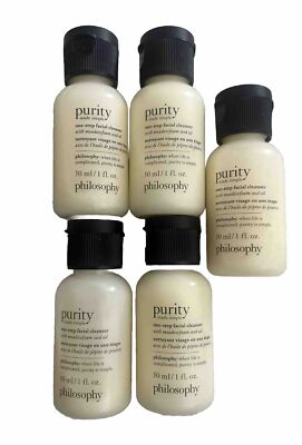 Philosophy Purity Made Simple OneStep Facial Cleanser Travel Sz 1oz/30mL Each 5X
