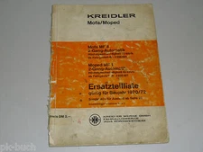 Replacement Strip Parts List Kreidler Moped Mf 4 Mp 1 MF4 MP1, Stand