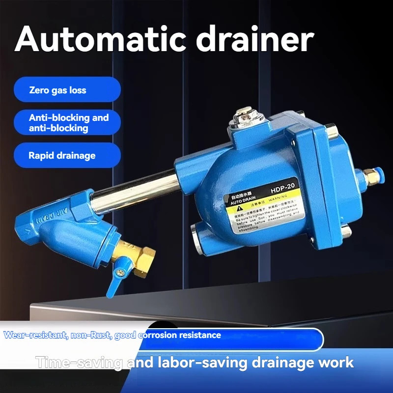 Zero Air Loss Automatic Drain Valve 1.6Mpa – No Electricity, Pre-Filter, Quick Drainage For Compressor Air Tanks (WBK-20)