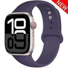 New Silicone Strap For Apple Watch Bands 11 42mm 46mm 44mm 40mm 41mm 45 49mm