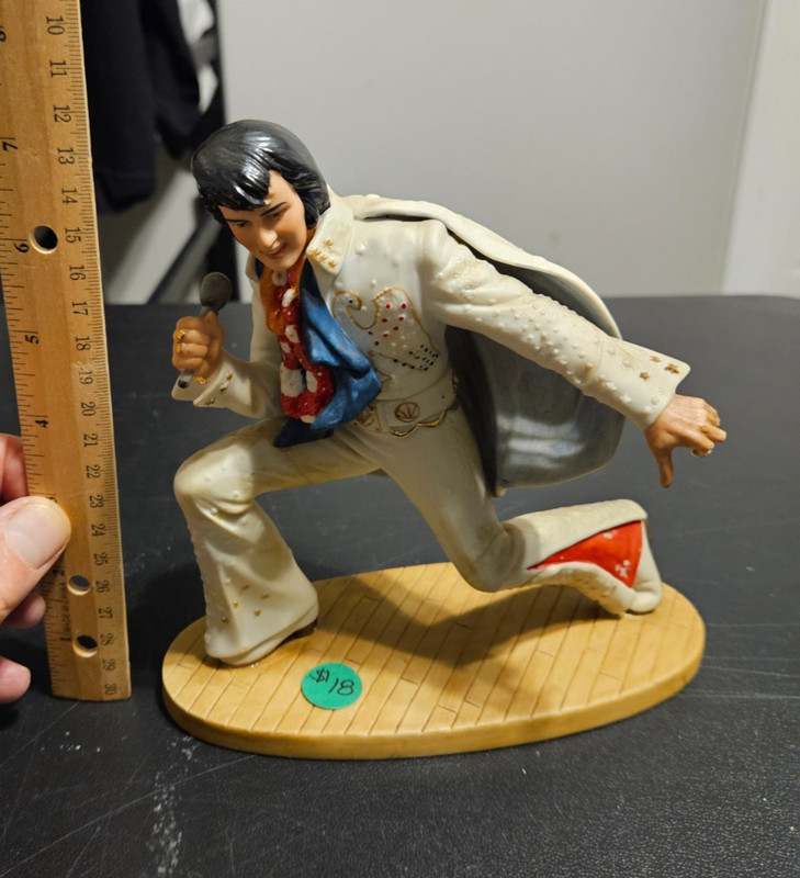 Royal Orleans Elvis Aloha From Hawaii Bisque Figure on Wood Base