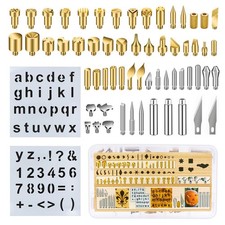 62Pcs Wood Burning Tips, Professional gold  silver