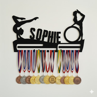 Personalisierter Medaillenaufhänger Gymnastik Sportmedaillenhalter Aufsteller Wandhalterung Schild