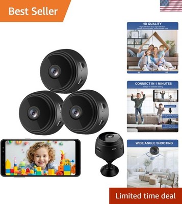 3 Pack Mini Security Camera, 1080P HD WiFi Home Indoor Outdoor Camera for Bab...