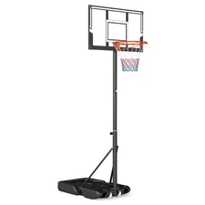 3.3-10 FT Portable Basketball Hoop Outdoor w/Shatterproof Backboard & Wheels