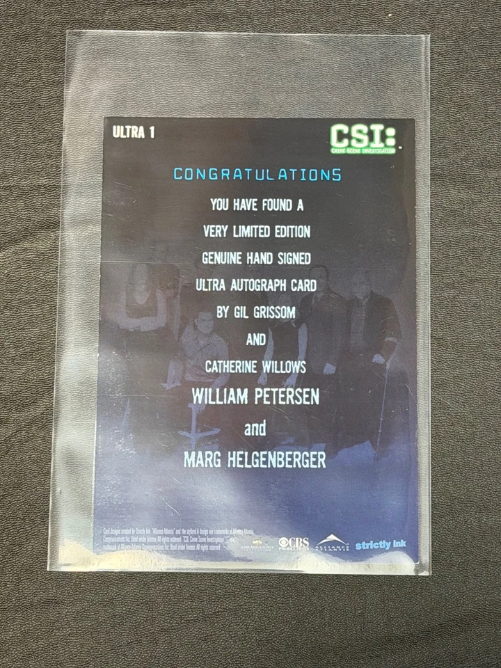 2003 CSI: Crime Scene Investigation GIL GRISSOM and CATHERINE WILLOWS Auto - Image 2 of 4