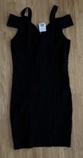 Guess Y2K Black Bandage Bodycon Dress Size L NWT!