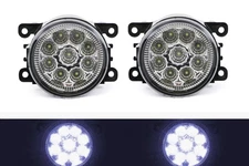 Renault Twingo Front Fog Light Set Crystal Clear Multi LED 07-11 Pair Left Right