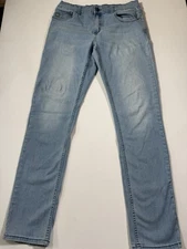 Mugsy Jeans Mens 32x34 Blue Denim Piers Straight Leg Flex Stretch Casual FLX2NTL