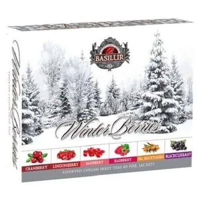 New Basilur Tea Winter Berries 60 Tea Bag Blackcurrant Pure FREE SHIPPING WORLD