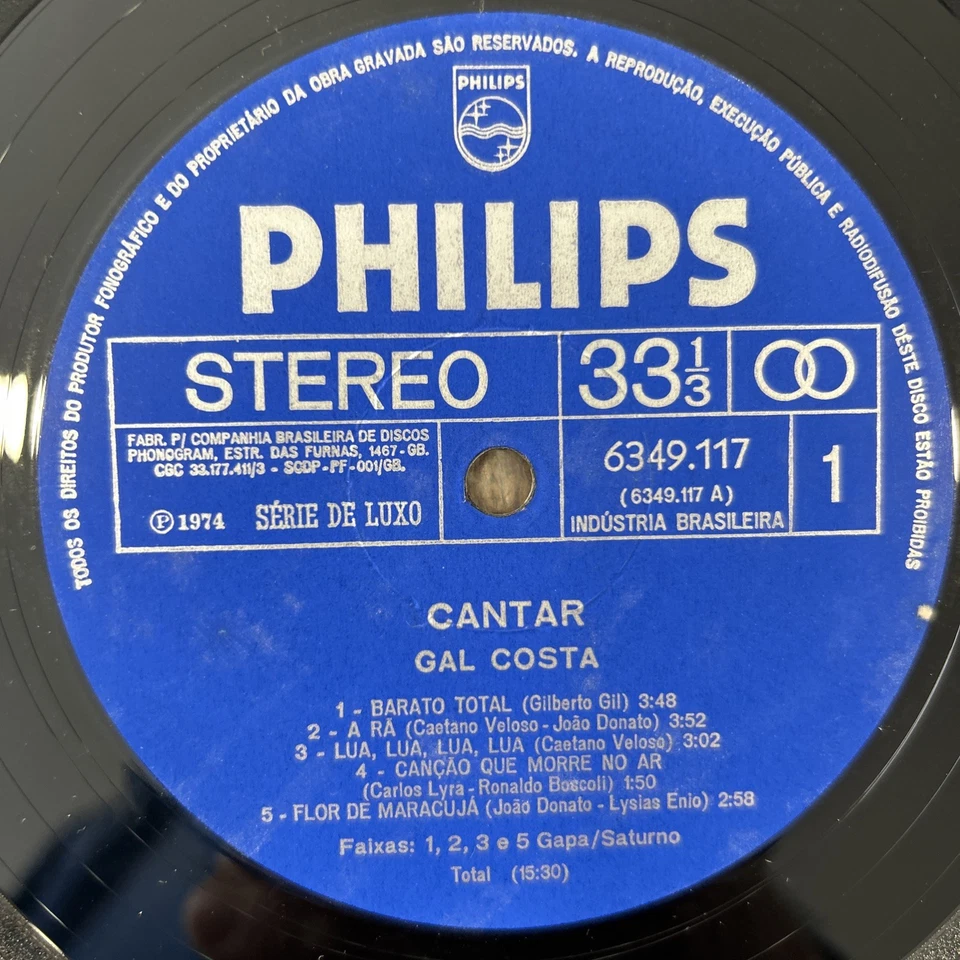 LP Gal Costa - Cantar 6349 117 Brazil 1974 Bossa Nova Latin Jazz MPB Musica - Image 4 of 4