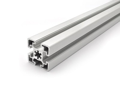 Aluminiumprofil 45x45 S B Typ Nut 10 schwer silber AluProfil Zuschnitt bis 2m