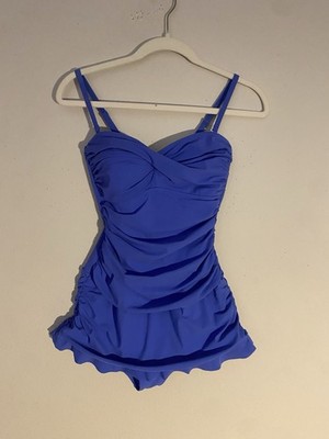 Profile By Gotten Womens One Piece Skirt Swimsuit Sz 8 Light Purple