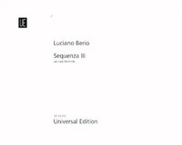 Luciano Berio | Sequenza Iii | Frauenstimme. Partitur. | Noten Partitur | Buch