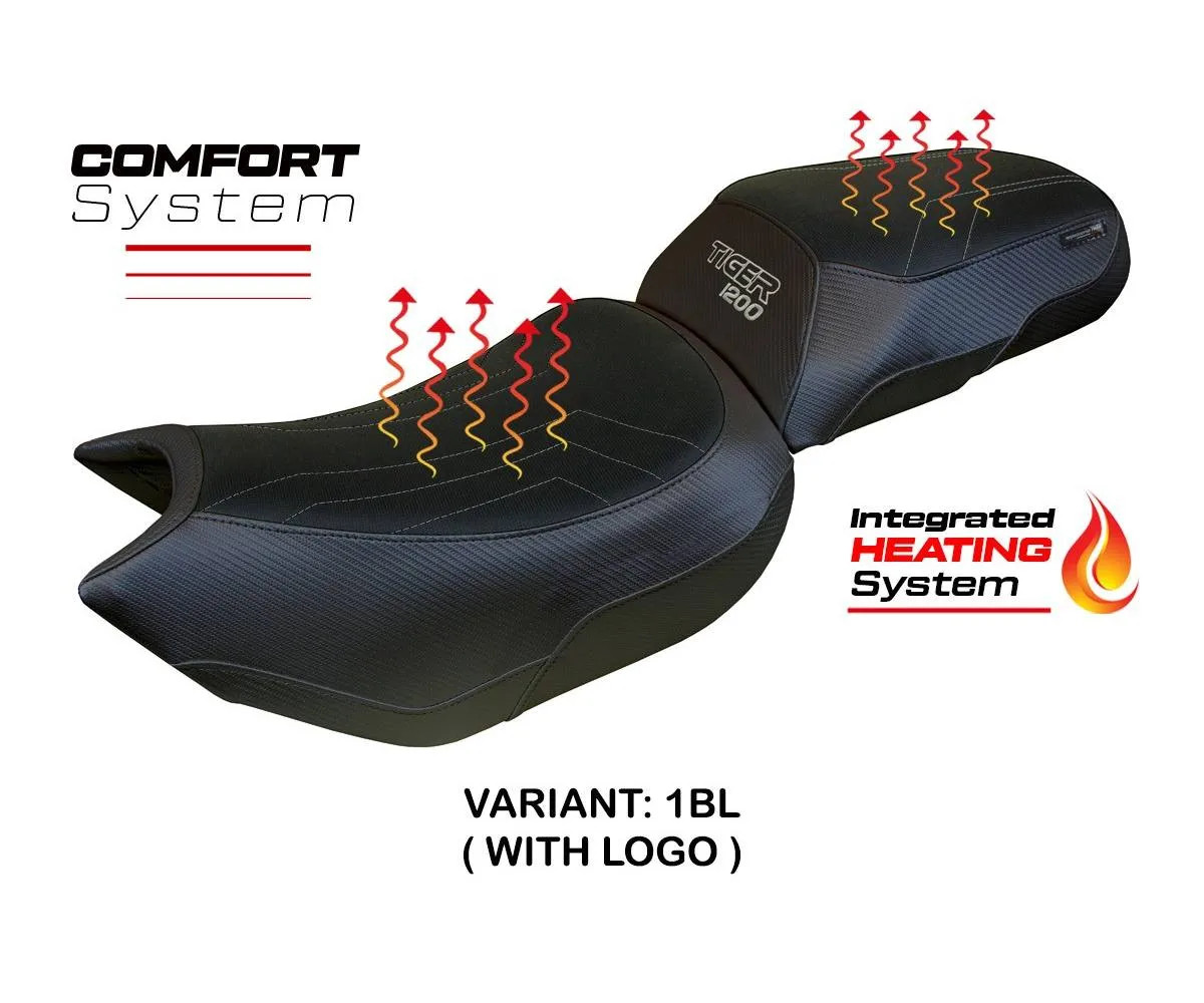 Seat cover Heating Comfort Black + logo Tpz comp TRIUMPH TIGER 1200 2022 2026