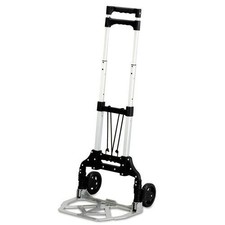 Safco 4049 15.25" x 16" x 39" 110 lb Capacity Stow and Go Aluminum Cart New