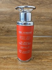 Vintage Thirst Fire Extinguisher Wind Up Musical Decanter, "How dry I Am" Works
