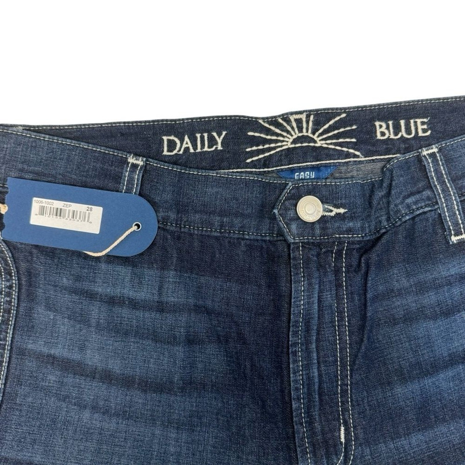 NWT Daily Blue Easy Jeans Women's Wide Leg Flare Dark Wash Denim Pants thumbnail 3