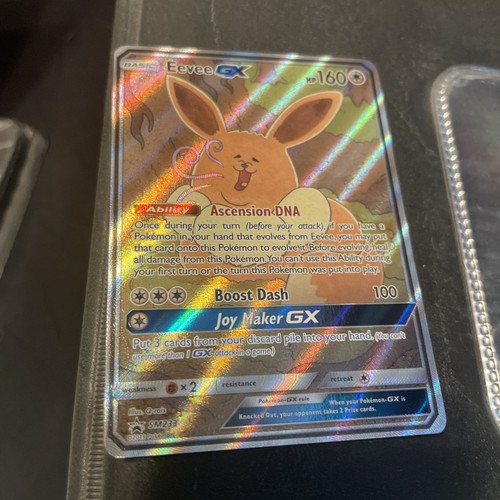 FULL ART Eevee GX ULTRA RARE Black Star Promo SM233 Pokemon Alternate ...