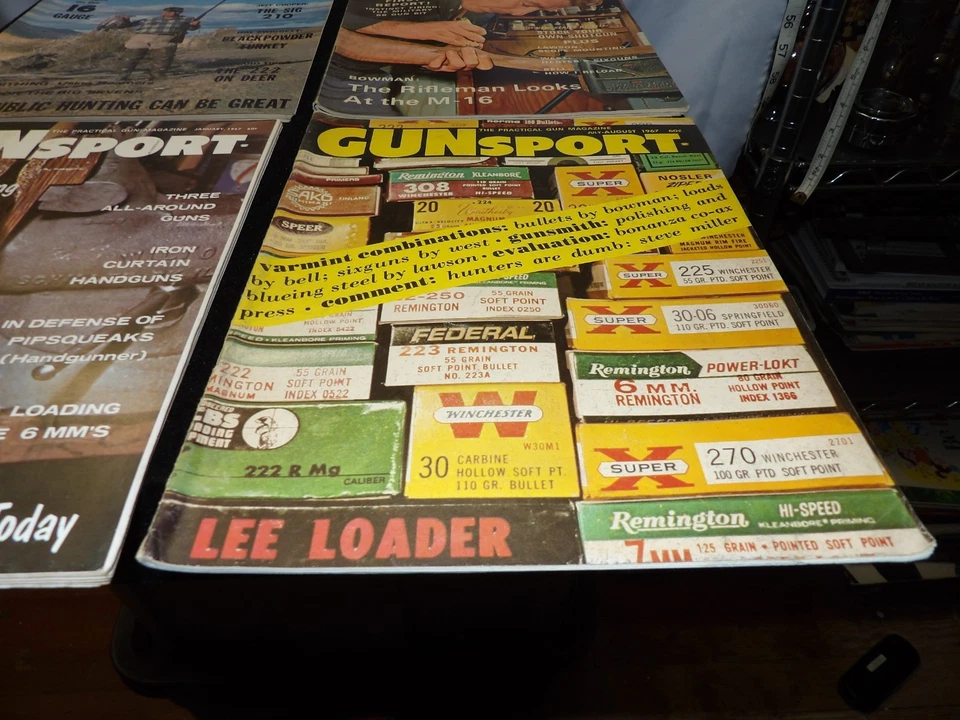 vintage 5 GUN SPORT MAGAZINES~ 70's all good Vintage ads Gene West - Image 2 of 4