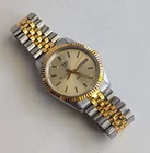 Vintage 1988 Timex President Fluted Men's Watch 34mm DayDate For Parts or Repair