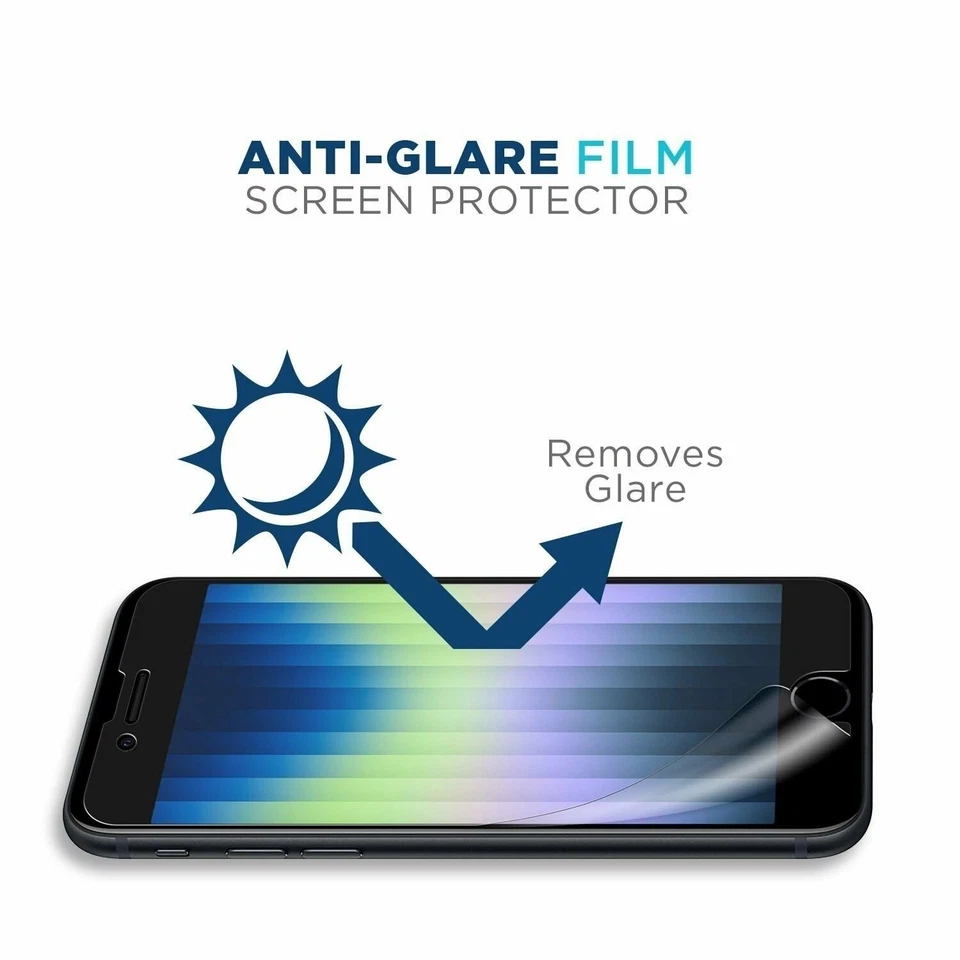 Tech Armor Matte / Anti-Glare Film Screen Protector for iPhone SE 3 (2022) 3 Pck - Image 2 of 4