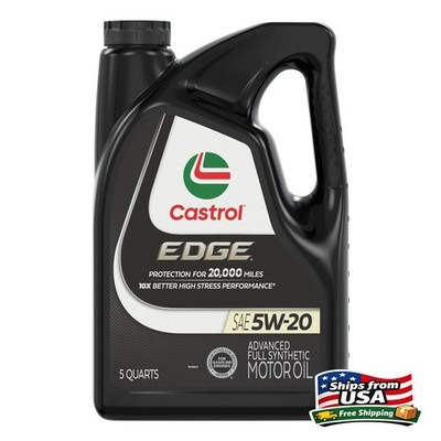 Castrol EDGE 5W-20 Advanced Full Synthetic Motor Oil, 5 Quarts