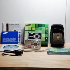 Working Samsung PL210 Silver Digital Camera 14.2 Megapixels 27mm Wide Angle