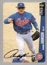 1995 collectors choice silver signature 83 howard johnson