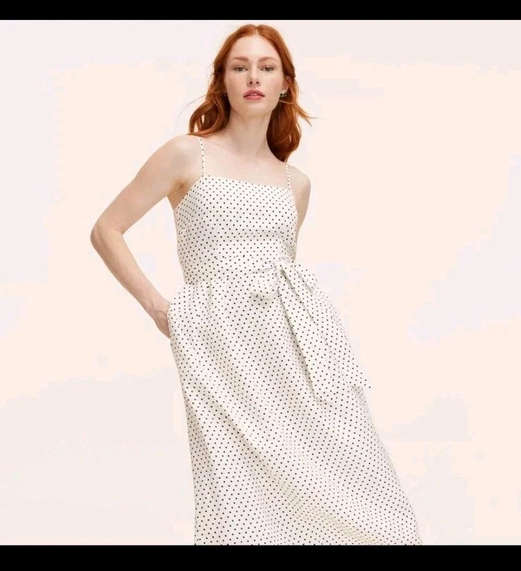 Mini abito midi donna a pois con cravatta in vita kate spade new york taglia XS