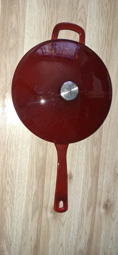 Kirkland Enameled Cast Iron Saucepan w Lid 2.5 qt Red, Gas/Electric