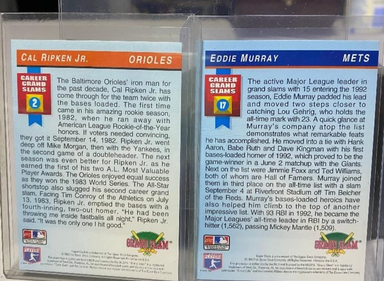 Juego completo de tarjetas de béisbol holograma Denny's Grand Slam 1993 Upper Deck (1-28) Foto 3 de 4