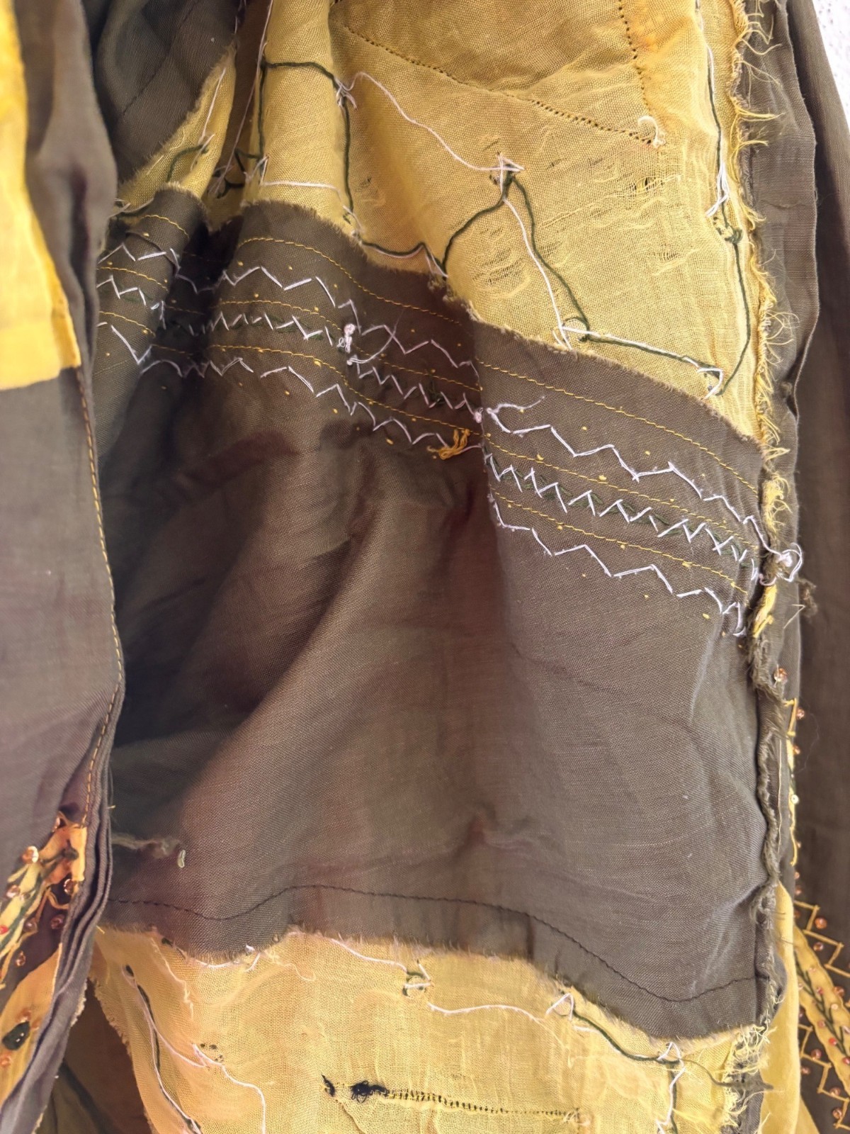 Handmade Boho Patchwork Maxi Skirt Embroidered & … - image 10