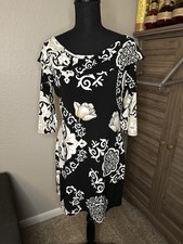 WHBM White House Black Market Dress Medium Floral Paisley