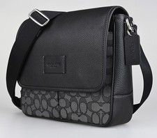 COACH Sprint Map Bag 25 In Signature Jacquard Charcoal/Black