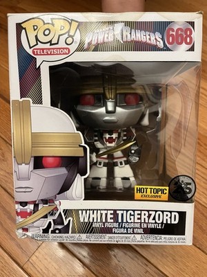 Funko Pop! Power Rangers White Tigerzord #668 6 inch Hot Topic Exc Vinyl Figure
