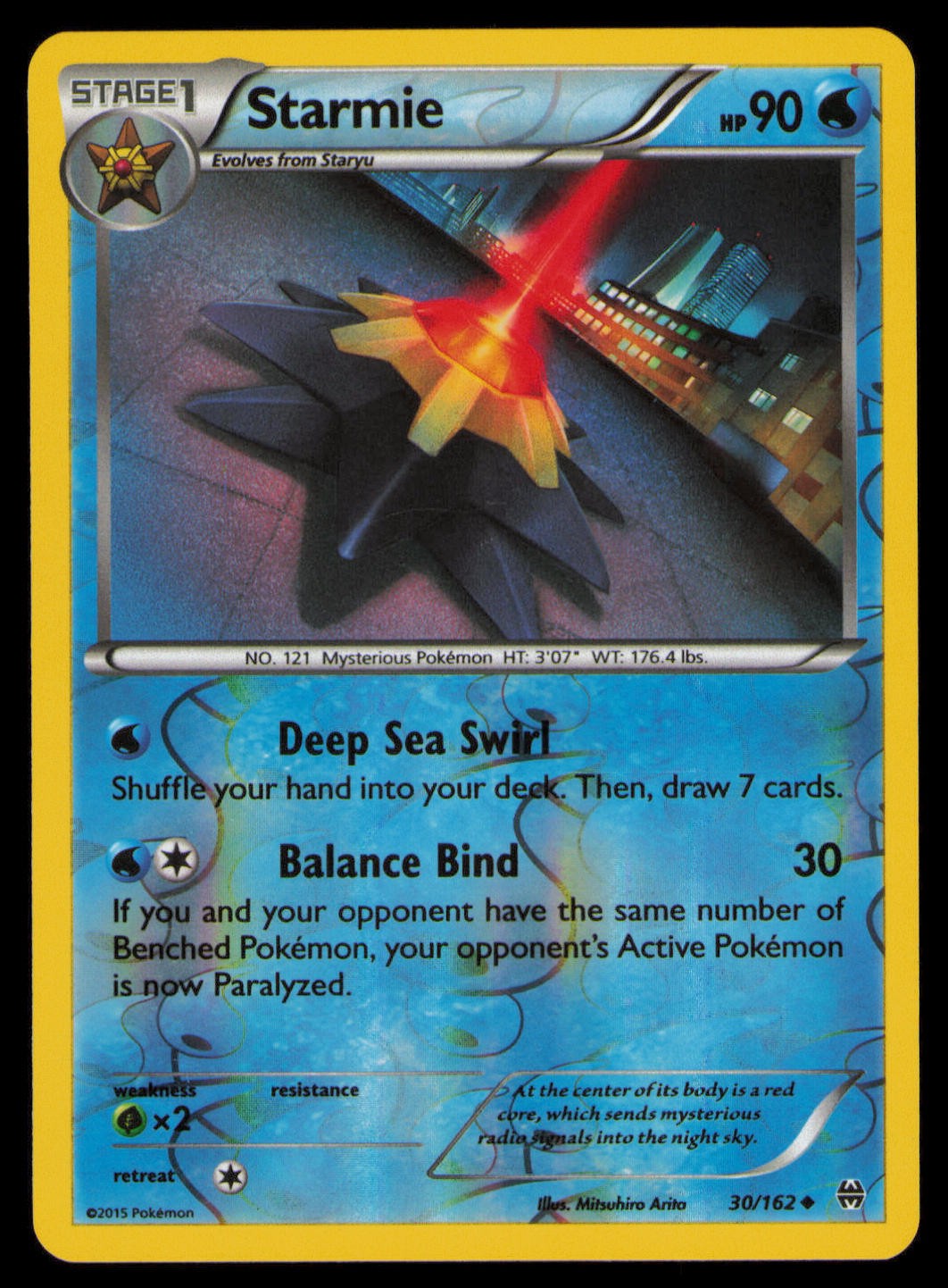 Starmie 30/162 Uncommon BREAKthrough Pokemon Reverse Holo Lightly Played