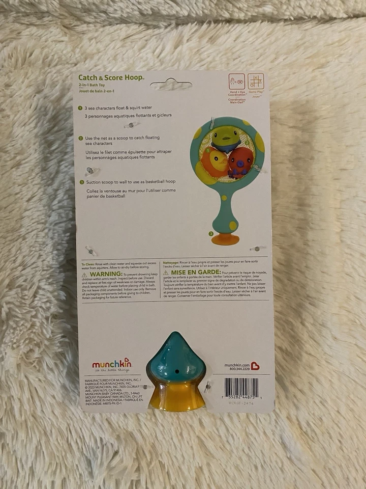Munchkin Catch And Score Hoop 婴儿洗澡玩具套装 全新  — 第 2/2 张图片
