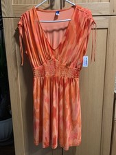 Old Navy Women's DRESS SIZE MEDIUM NEW WITH TAGS CORAL/ORANGY