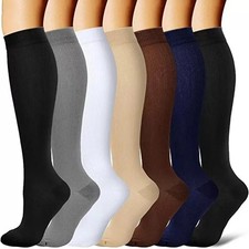 NHS COMPRESSION Varicose Veins Anti-Fatigue Flight Running Socks For Men & Women