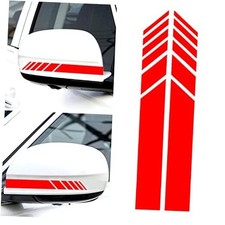 2 PCS Car Rear View Mirror Stickers, 5.51" x 1.18" Striped Rearview Mirror