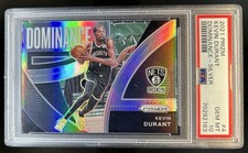 2021-22 Panini Prizm Kevin Durant Dominance Prizm Silver #4 Nets PSA 10 GEM MINT
