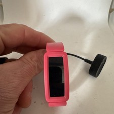 Fitbit Inspire Fitness Tracker Purple w/ Charger Small Band Red