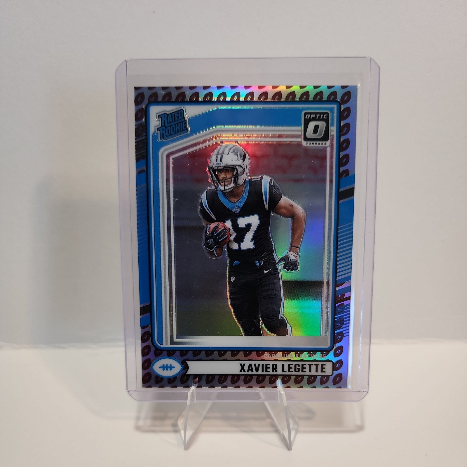 2024 Donruss #323 Xavier Legette Optic Rated Rookies Preview Football Emoji SSP