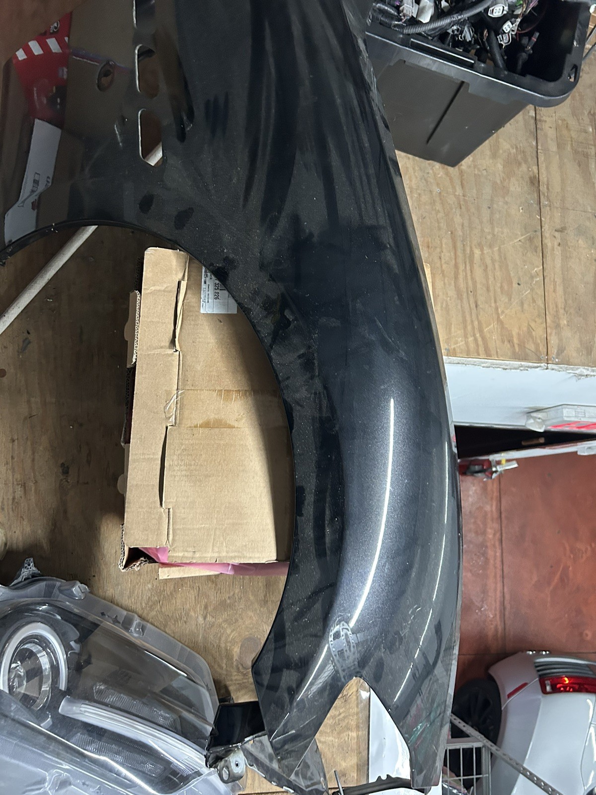 08-19 MASERATI GRANTURISMO FRONT RIGHT PASSENGER SIDE FENDER ASSEMBLY BLACK OEM