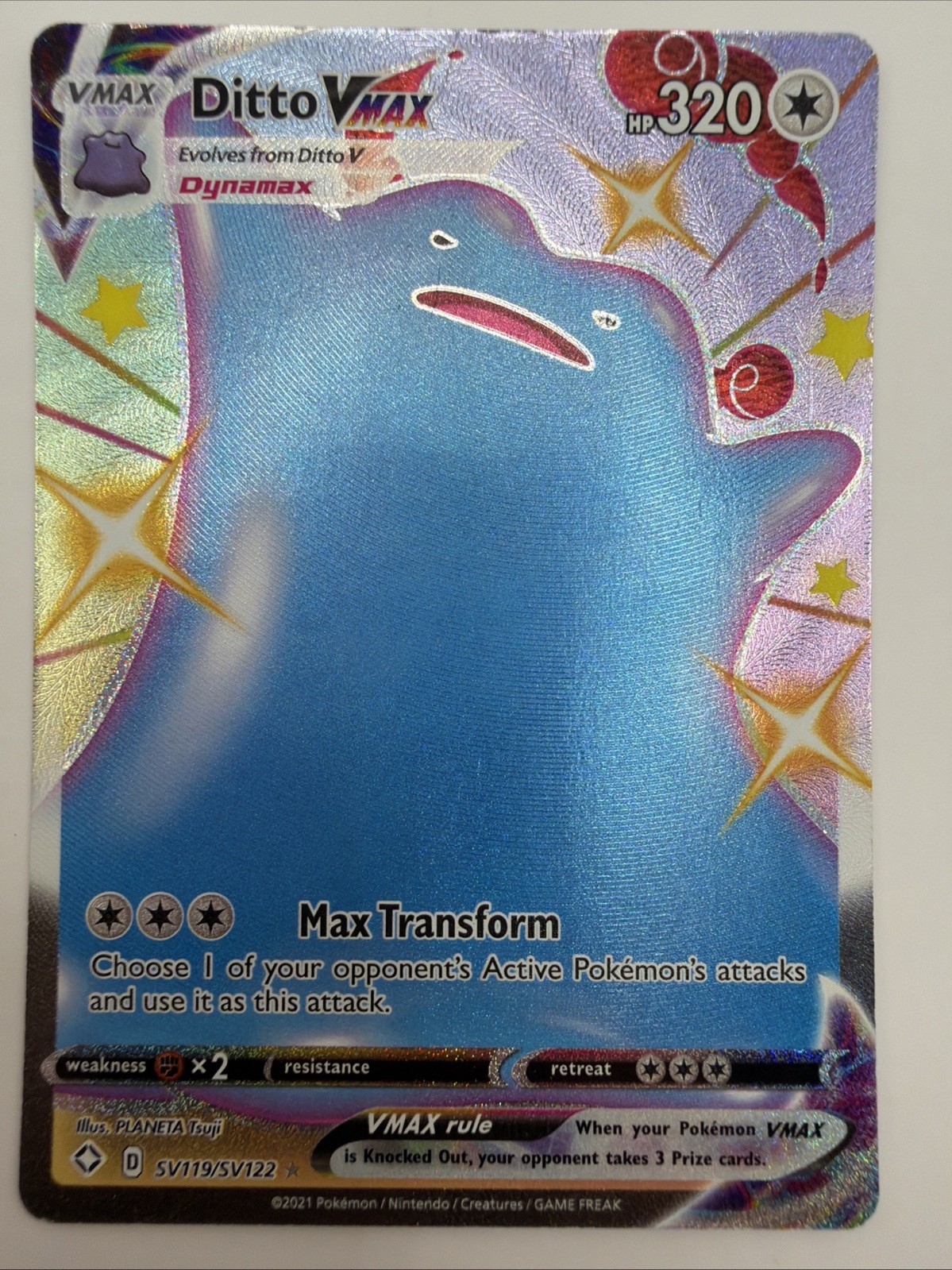 Ditto VMAX SV119/SV122 Shining Fates: Shiny Vault Holo